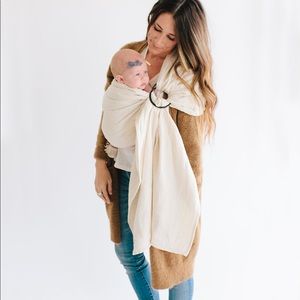 Wildbird Linen Ring Sling in Sparrow w/ Black Ring (baby-wearing) LIKE NEW!